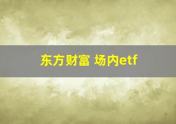 东方财富 场内etf